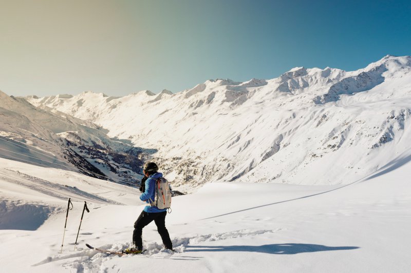 Sicherheit beim Skifahren trotz Anhalten auf der Piste