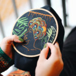 Stickrahmen mit Motiv