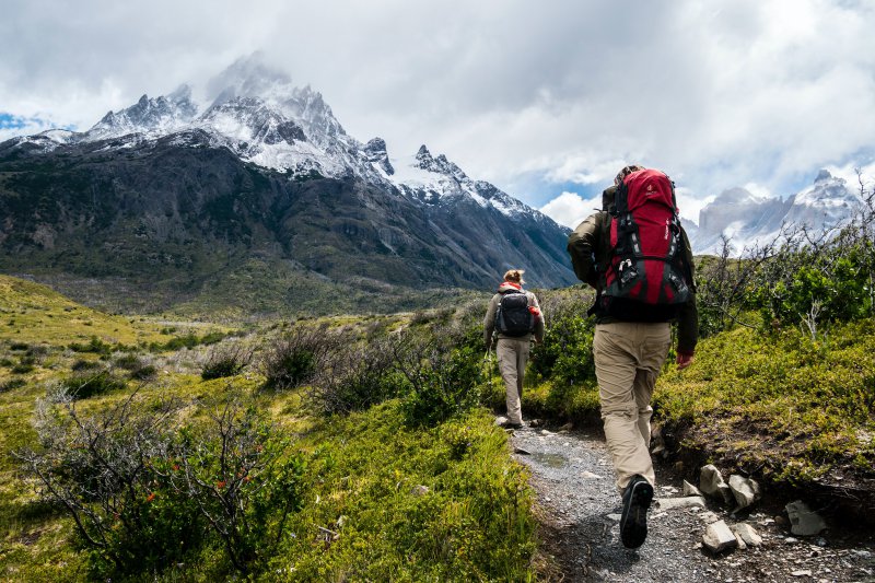 Trekking in den Bergen