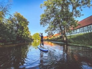 SUP Tour auf Fluss