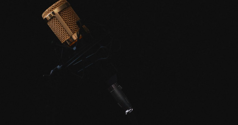 Stereo-Mikrofon in Gold