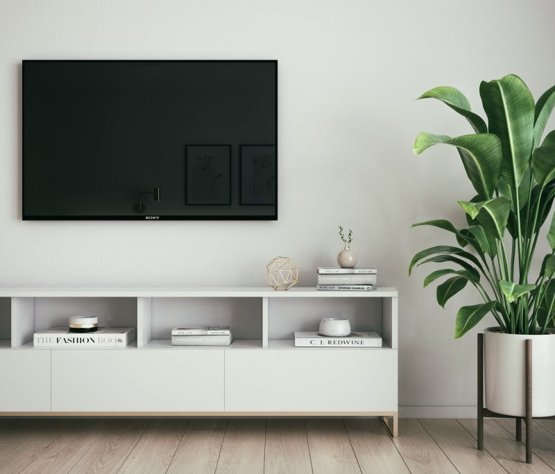 49 Zoll Fernseher mit Wandbefestigung