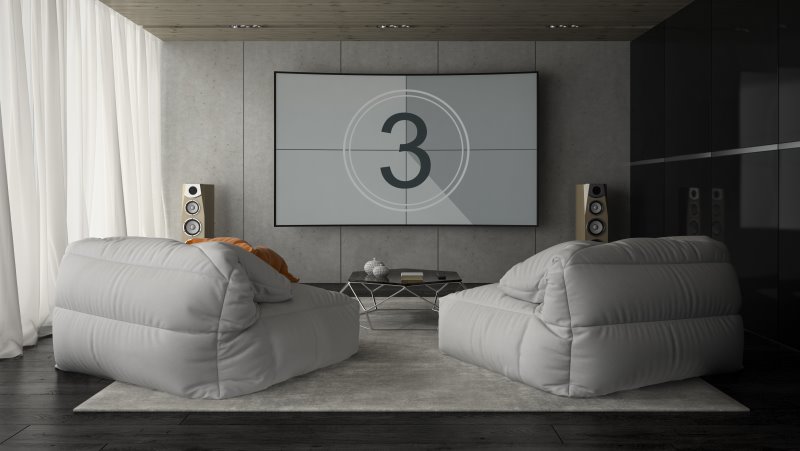 Beamer-Leinwand fuer Zuhause