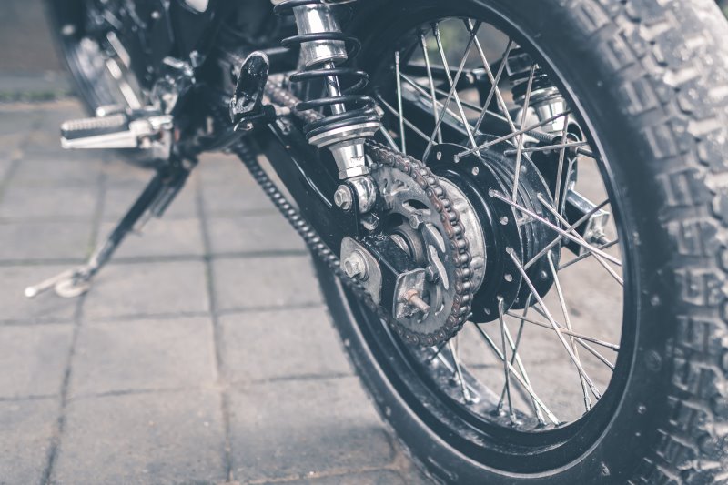 Die Kette eines Motorrades