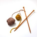 Stricknadel mit Wolle